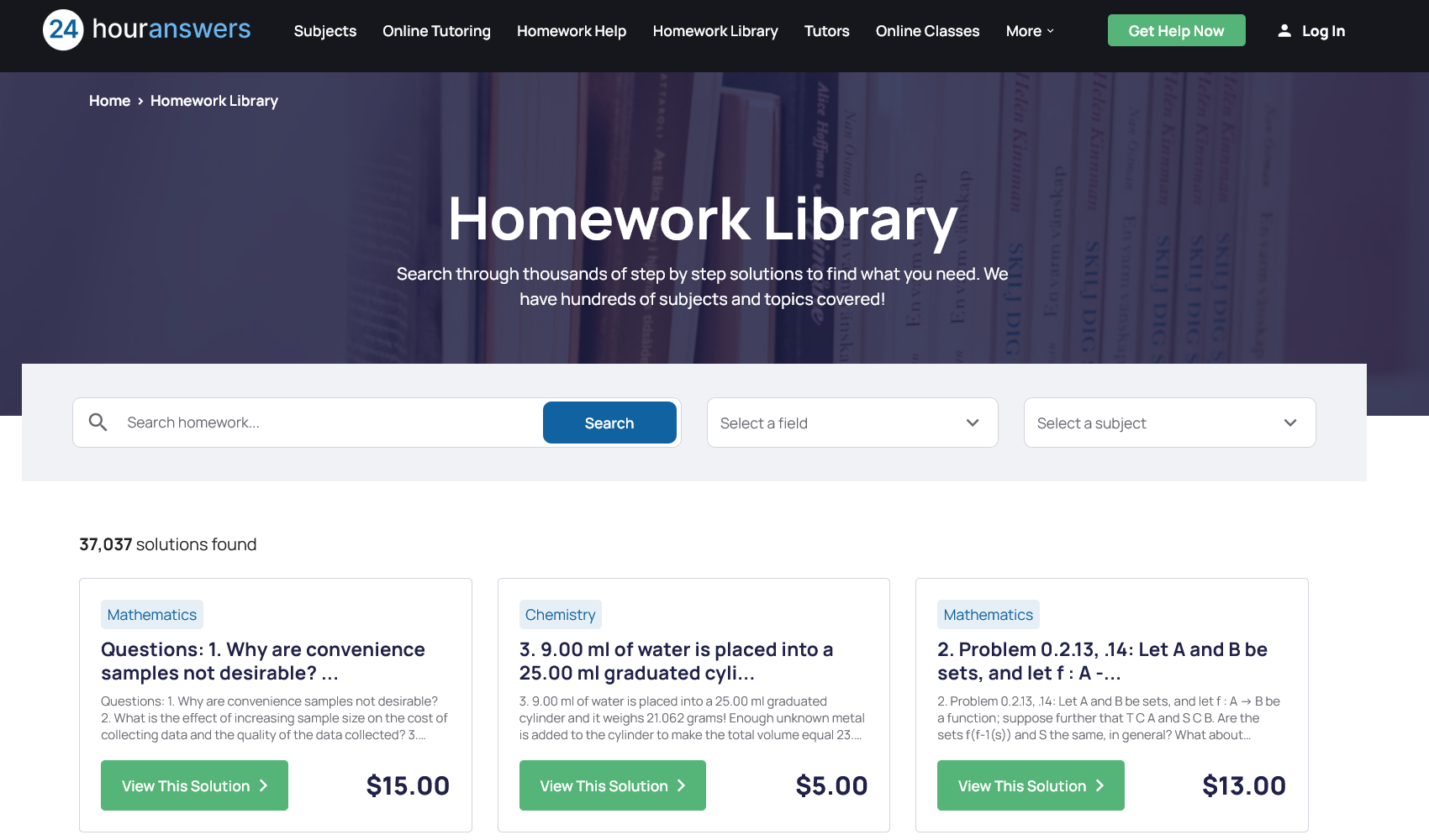 Homework Library