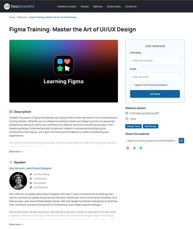 Webinars